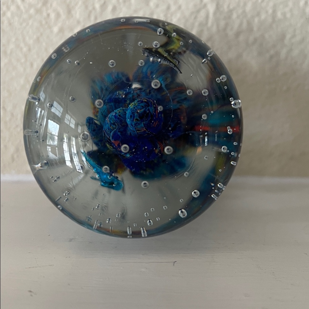 Murano‎ Style Art Glass Paperweight Aquarium Fish Seahorse Colorful Decor kosta - Picture 5 of 7